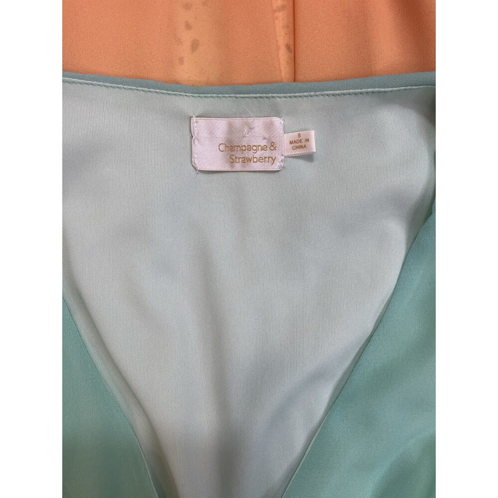 Rainbow Beach Women Size S Hi Lo Maxi Dress Bohemian Champagne & Strawberry Boho - Picture 10 of 14